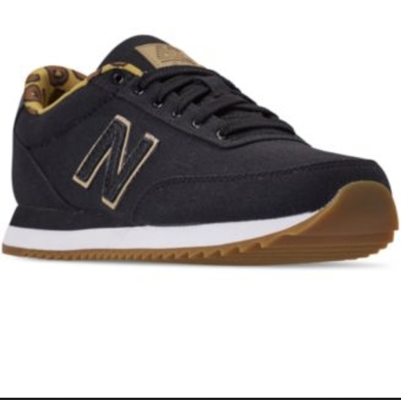 New Balance Gold and Black Athletic Shoes with Soft Upper and Stylish Interior - Picture 1 of 13
